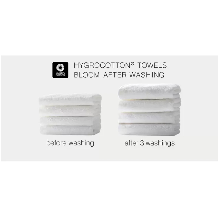 Grandeur 100% cotton Bath Towels - White ผ้าเช็ดตัว Cotton100% 1 ผืน สีขาว