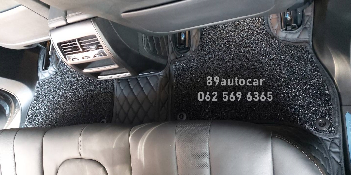 ผลิตพรมปูพื้นรถยนต์ BMW X5 2021 ปูพรม7D สีดำล้วน + ท้าย