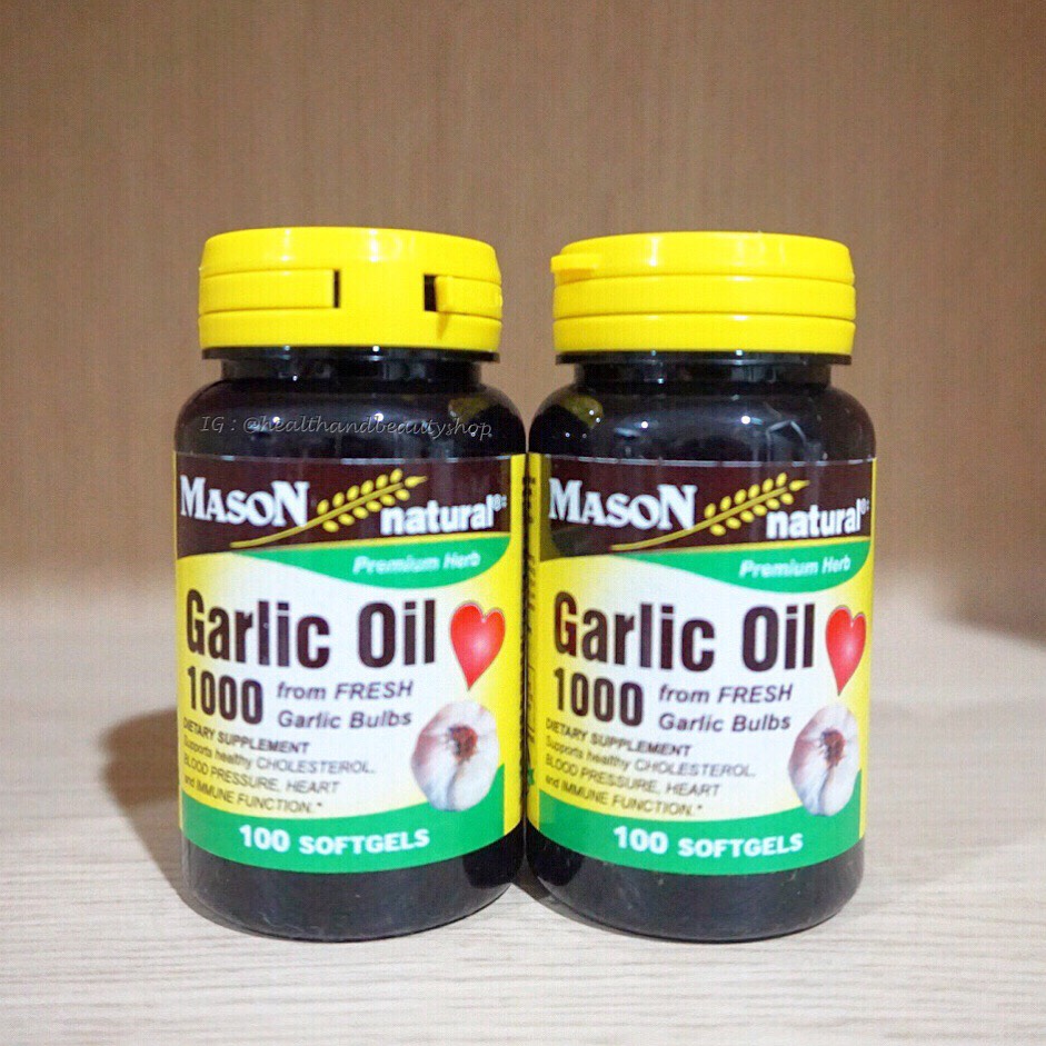 Mason Vitamins, Garlic Oil 1000, 100 Softgels