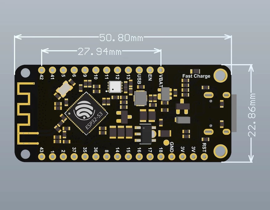 บอร์ด ESP32-S3 พร้อมจอ TFT LCD 1.14 นิ้ว