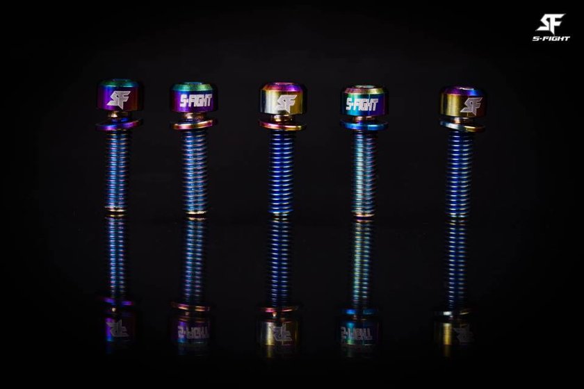 น็อตแต่งไทเทเนี่ยม Titanium bolt แท้ สำหรับขากระติก,ปั๊มดิส,มือเบรค,สตาร์นัท เบา สวยงาม