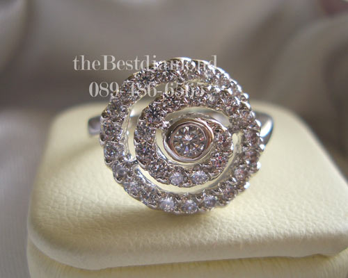 BR516RD+++แหวนเพชร cz ขดหอย+++Modern มากๆๆ เหมือนออกมาจาก catalog ร้านจิวฯ เลยค่ะ แบบ INtrend สุดๆๆๆ เพชรวิบๆๆ