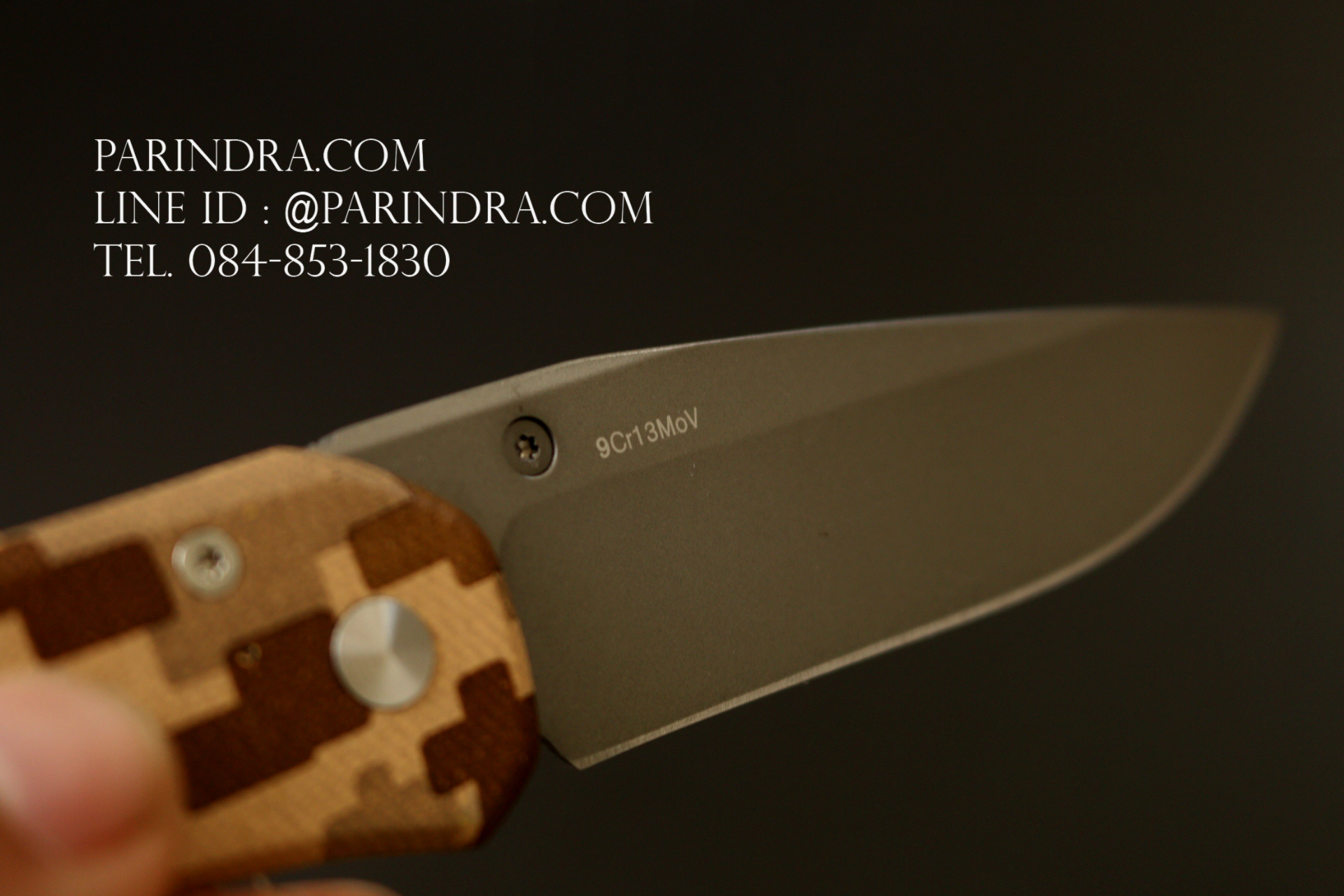 มีดพับ Enlan EL-06PF ด้ามลายพรางทหารสีน้ำตาล ใบมีดสีเทา (ของแท้100%)