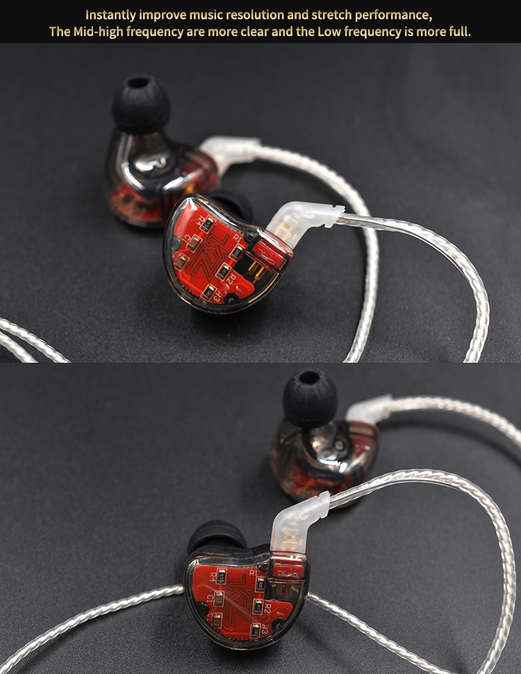 ขาย KZ 2.5 balanced สายชุบเงินถัก ขั้ว 2 พิน แบบ 2.5 balanced สำหรับหูฟัง KZ