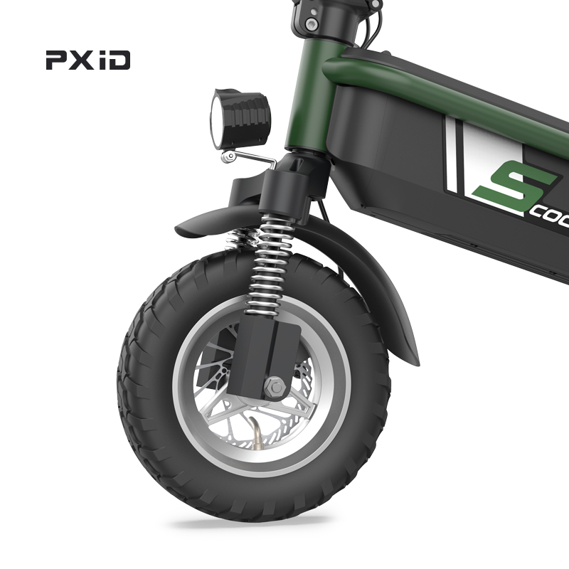 สกู๊ตเตอร์ไฟฟ้า PXID F1 ELECTRIC SCOOTER โช๊คหน้า+หลัง มอเตอร์ 500 วัตต์ ความเร็วสูงสุด 45กม./ชม, 10Ah 48V (30กม.) เดินทางได้ 30-40 กม.