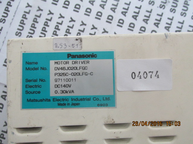 SERVO DRIVE “ PANASONIC ” รุ่น DV46J020LFGC