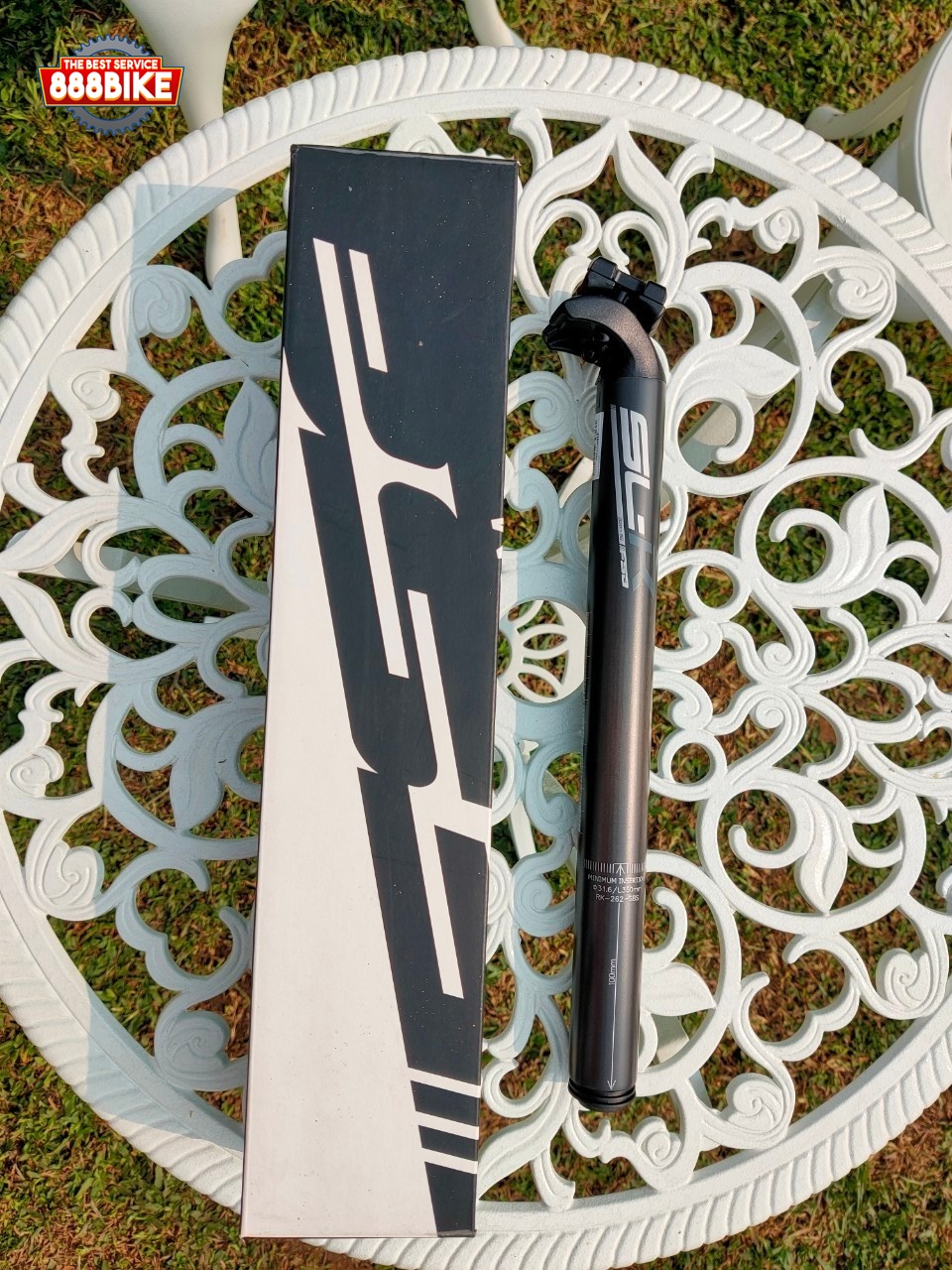 FSA SL-K SBS SB20 CARBON SEATPOST หลักอานหมอบ, ขนาด 31.6MM, ยาว 350MM, สีแดง, สีเทา