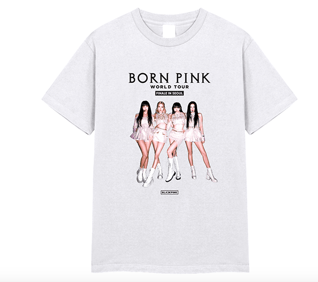 PRE. เสื้อยืด #BLACKPINK BORN PINK T-SHIRT TYPE2 สีเทา (เข้าไทยกลาง ธค.เป็นต้นไป)