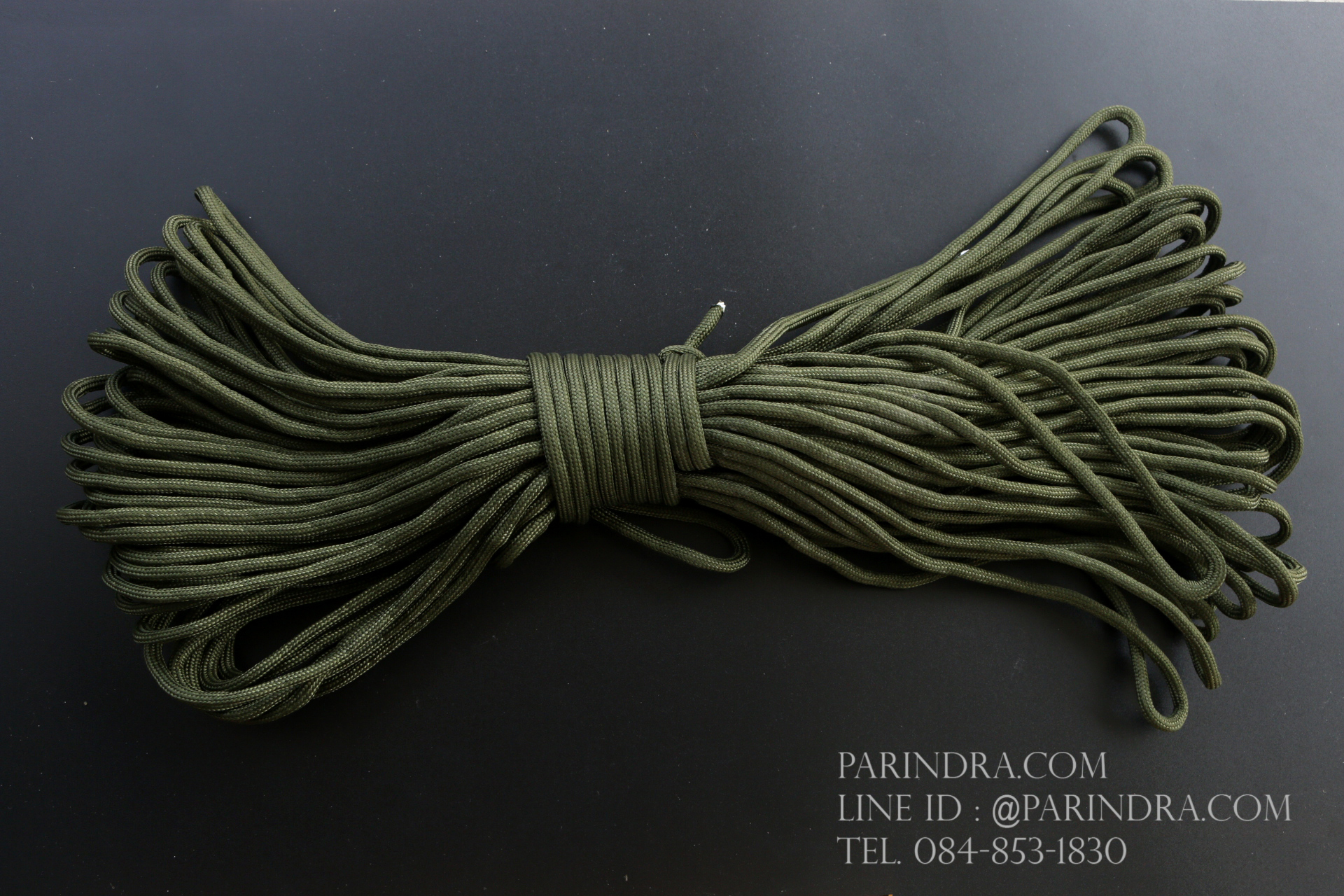 เชือกพาราคอร์ด PARACORD 550 สีเขียวทหาร ใช้ได้งานได้เอนกประสงค์