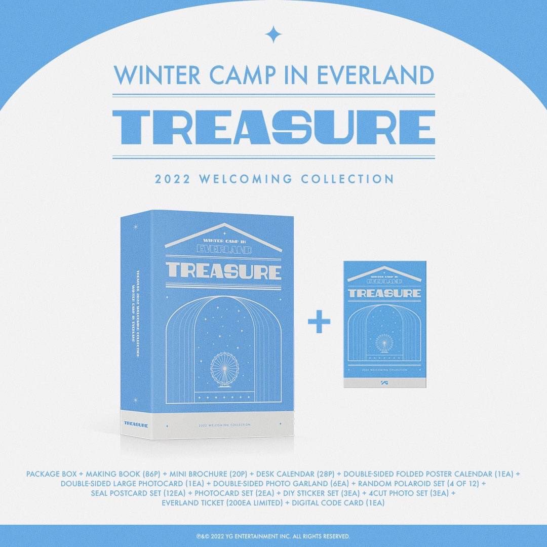 Treasure 2022 WELCOMING COLLECTION -WINTER CAMP in EVERLAND- PACKAGE+DIGITAL CODE CARD พรีออเดเอร์ 25วัน