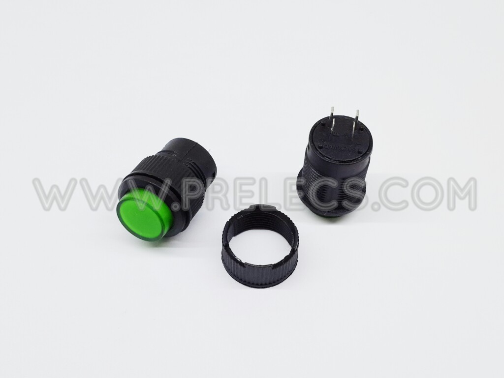 Push button switch กดติดกดดับ มีไฟ 3V สีเขียว