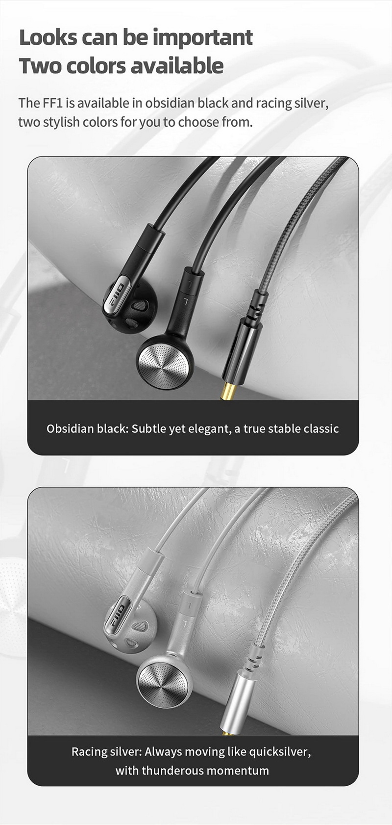 FiiO FF1 หูฟังเอียบัดไดรเวอร์ชุบเบริลเลียม ถอดสายได้ รองรับ Hi-Res ประกันศูนย์ไทย