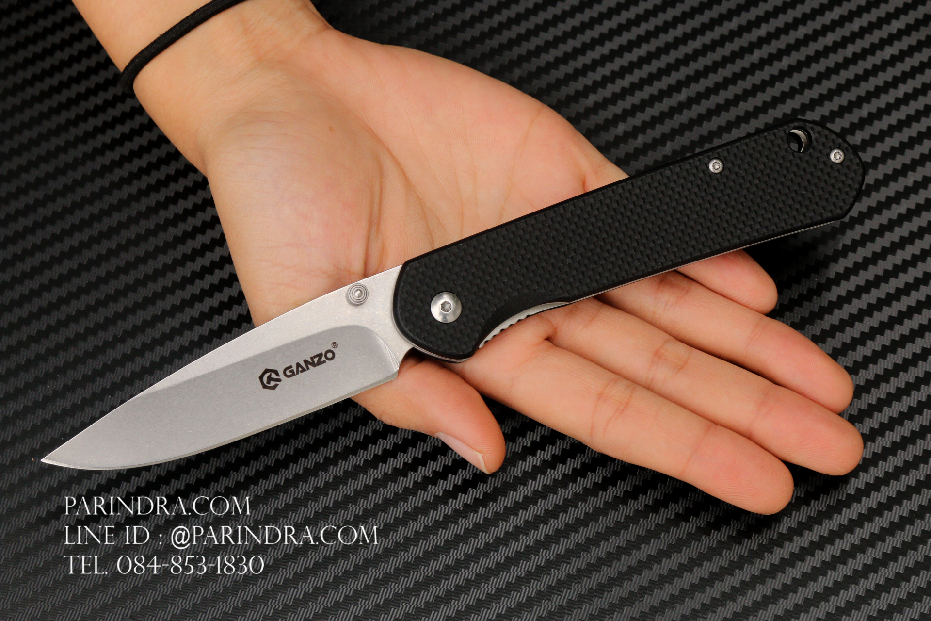 มีดพับ Ganzo กานโซ่ รุ่น G6801-BK สีดำ ของแท้ 100%
