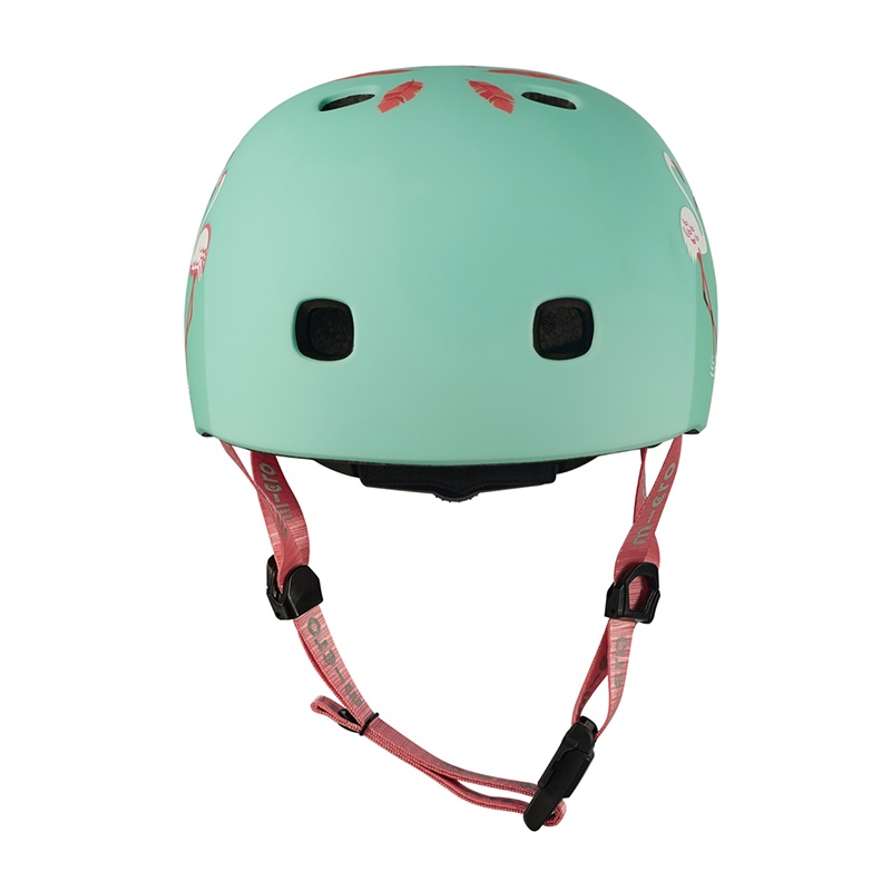 หมวกกันน็อคสำหรับเด็ก MICRO สีสันสดใส การออกแบบที่คำนึงถึงความสะดวกสบายและความปลอดภัย มีแผ่นโฟมหนาป้องกันแรงกระแทกได้ดี และสายรัดคางที่ปรับได้