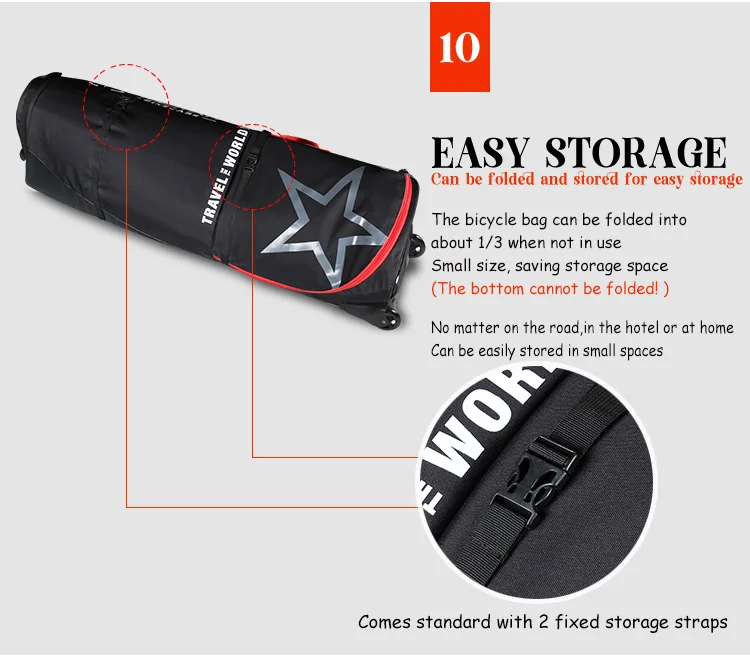 NOOYAH BK012 กระเป๋าจักรยานเดินทาง ป้องกันครบ 8 จุด | รองรับทุกประเภท