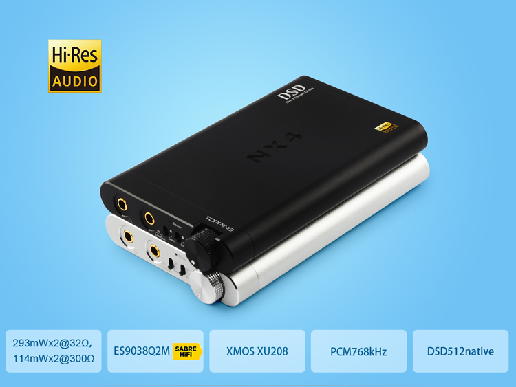 ขาย TOPPING NX4DSD แอมป์พกพากำลังขับสูง ที่มาพร้อม USB DAC ในตัว รองรับทั้ง iOS และ Android