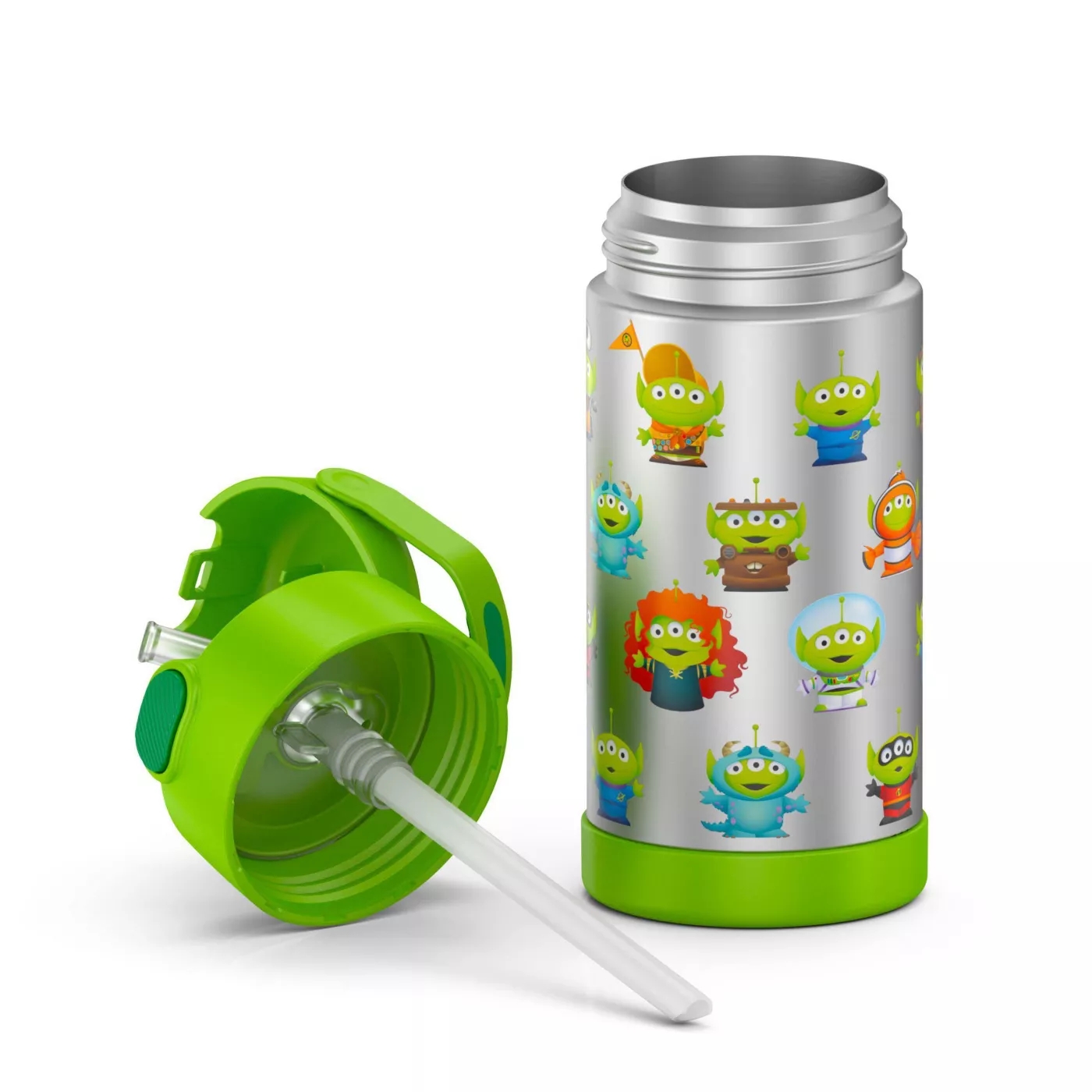 กระติกน้ำเก็บความเย็น ลาย Squeeze Toy Aliens Thermos 12oz FUNtainer Bottle
