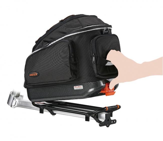 กระเป๋าวางบนตะแกรง กระเป๋าติดตะแกรงหลังปลดเร็ว ขั้นเทพ IBERA PakRak Mini Commuter Bag : IB-BA12, 9.5L มาพร้อมผ้าคลุมกันฝน