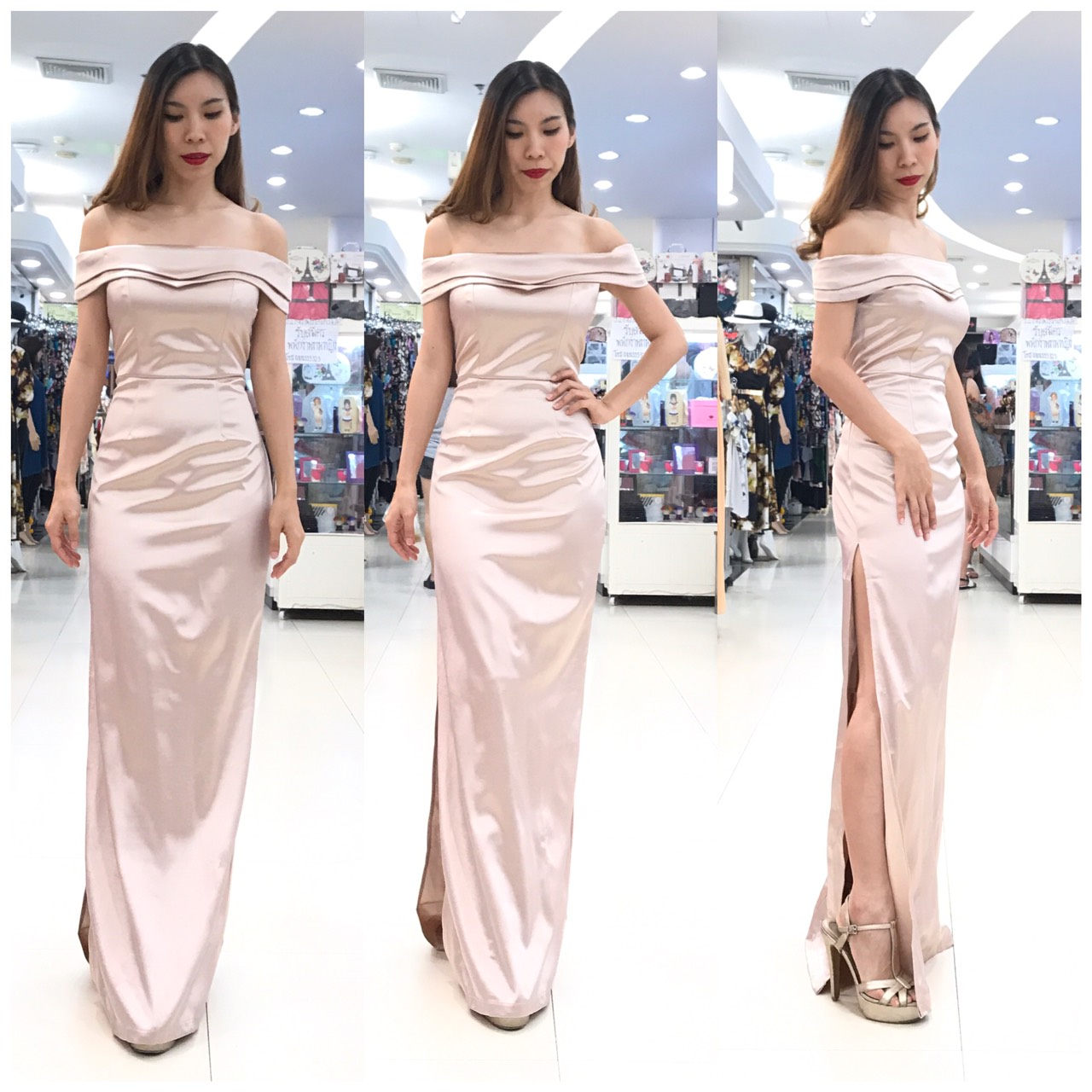 ชุดเพื่อนเจ้าสาว ชุดราตรียาว Anemone - Double layer top & Sheath skirt