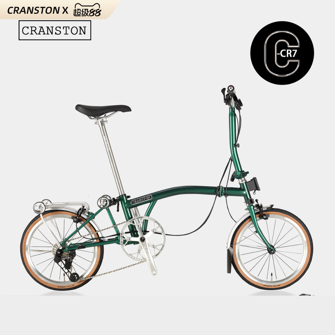 CRANSTON CR7 จักรยานพับ 16 นิ้ว เกียร์ 7 สปีด | น้ำหนักเบา 10.9 กก. | สไตล์เรโทร | สีเหลือง เขียว ขาว | ราคาพิเศษ!