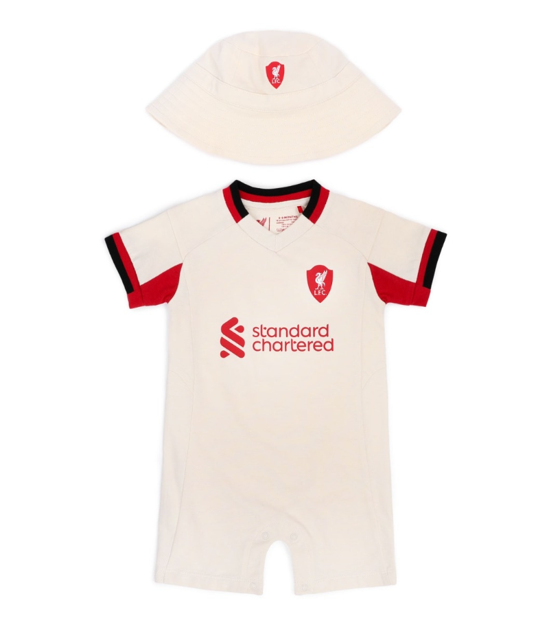 เสื้อเด็กลิเวอร์พูลลายเสื้อเยือน Baby 25/26 Away Romper ของแท้