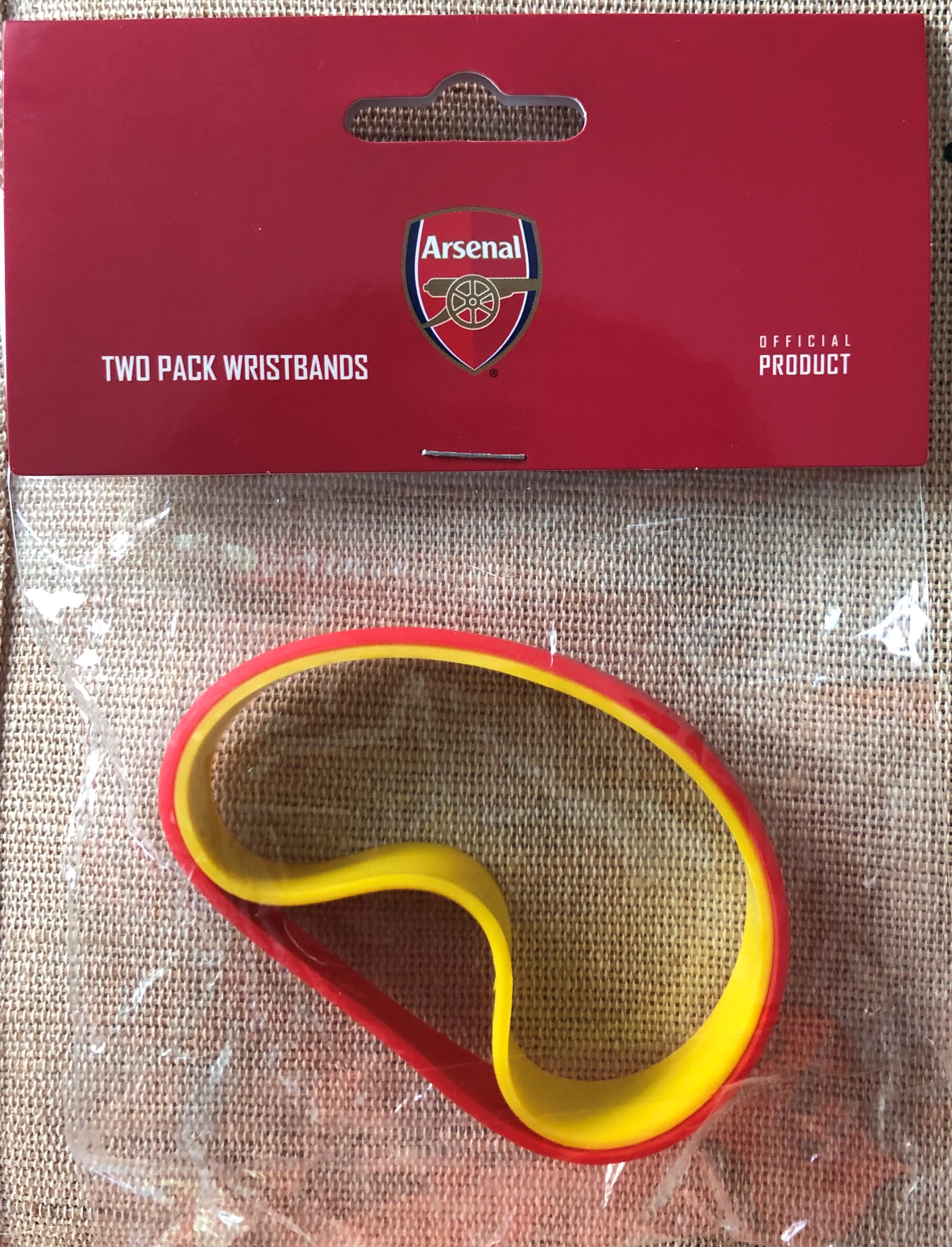 สายรัดข้อมือซิลิโคนฟุตบอล สโมสรอาร์เซนอล - ARSENAL ใหม่ / ARSENAL Football Club Silicone Wristband - ARSENAL NEW