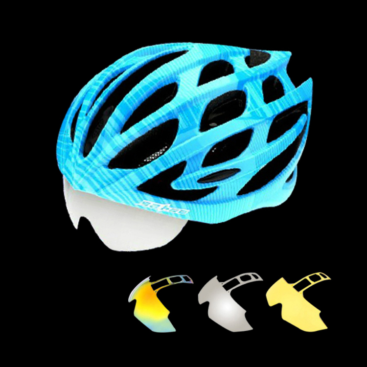 หมวกจักรยาานมีแว่น Sahoo Helmet with Goggles รุ่น 91928(1 เลนส์+1 เลนส์เสริมสีชา)