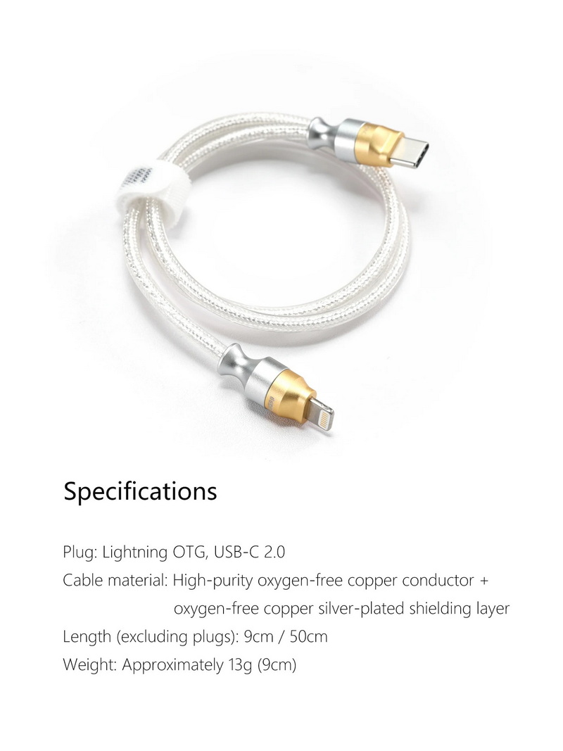 DD MFi05M2 สายดาต้าส่งข้อมูล Lightning to TypeC OTG แบบทางเดียว สำหรับเชื่อมต่อเครื่องเล่นเพลง ประกันศูนย์ไทย