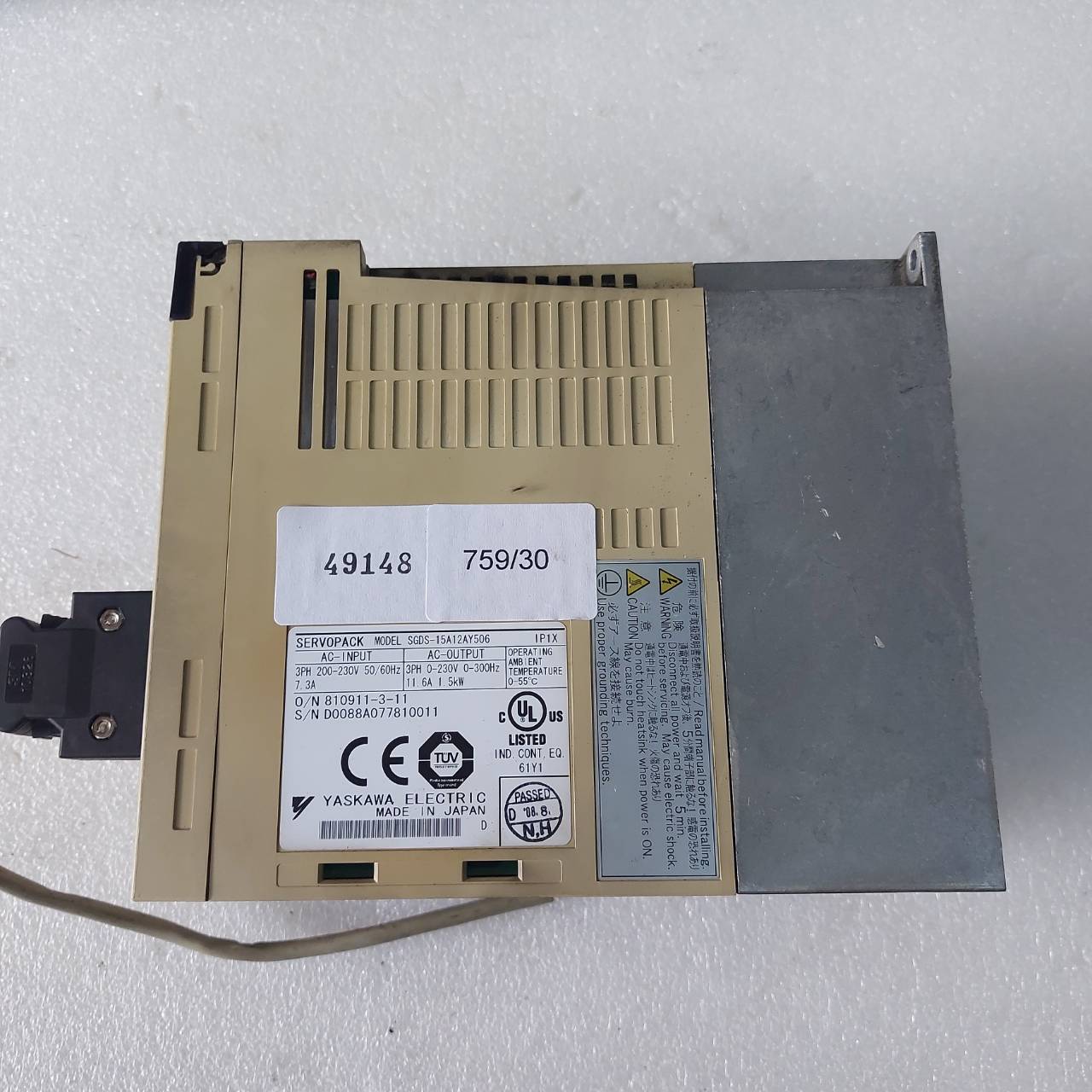 SGDS-15A12AY506 SERVO DRIVE " YASKAWA "