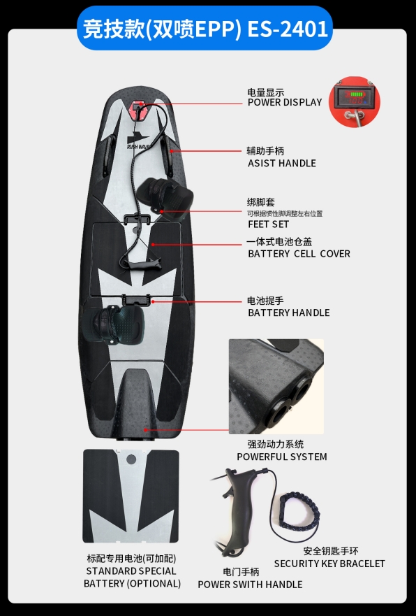 GUETIO E-Surf Pro Intelligent Electric Jet Surfboard