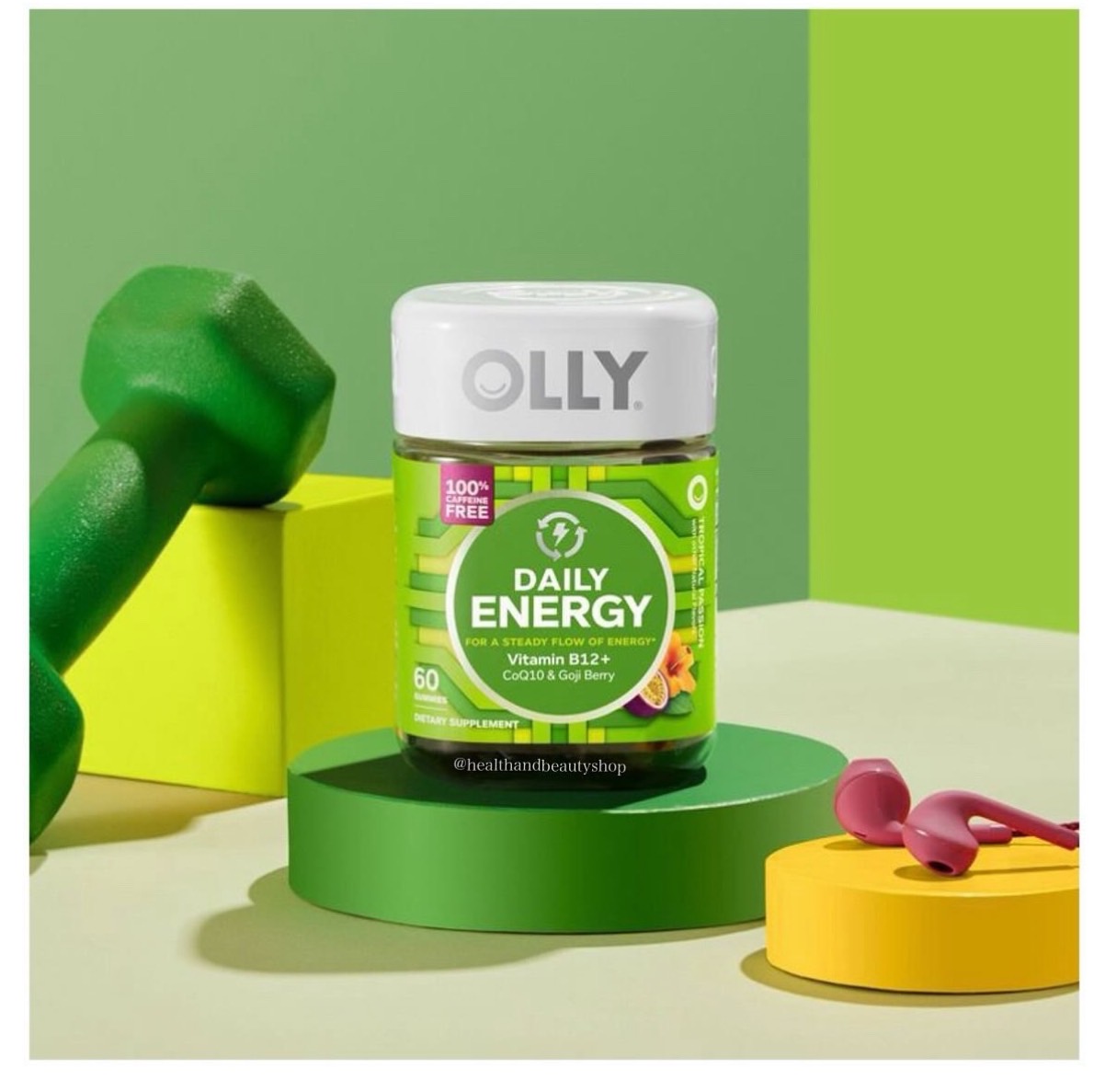 OLLY Dairy Energy Caffeine Free Tropical Passion 60 Gummies