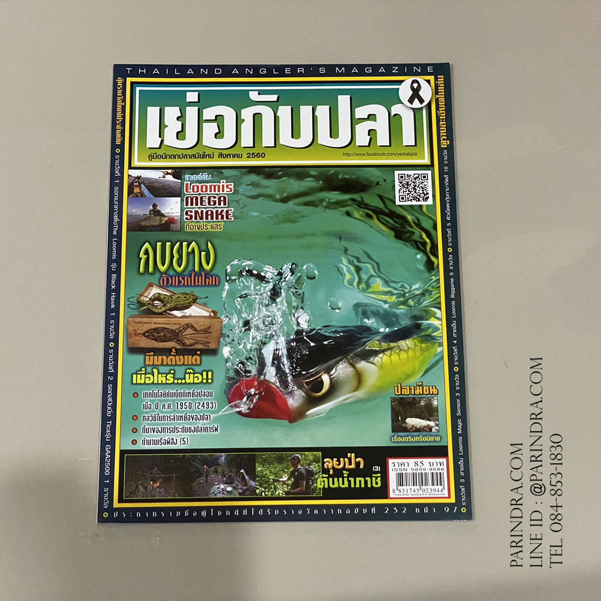 นิตยสาร เย่อกับปลา หน้าปก กบยางตัวแรกในโลก ฉบับที่ 232 เดือนสิงหาคม ปี 2560