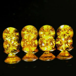 บุษราคัม( Yellow Sapphire) 1.48 กะรัต 8 ชิ้น