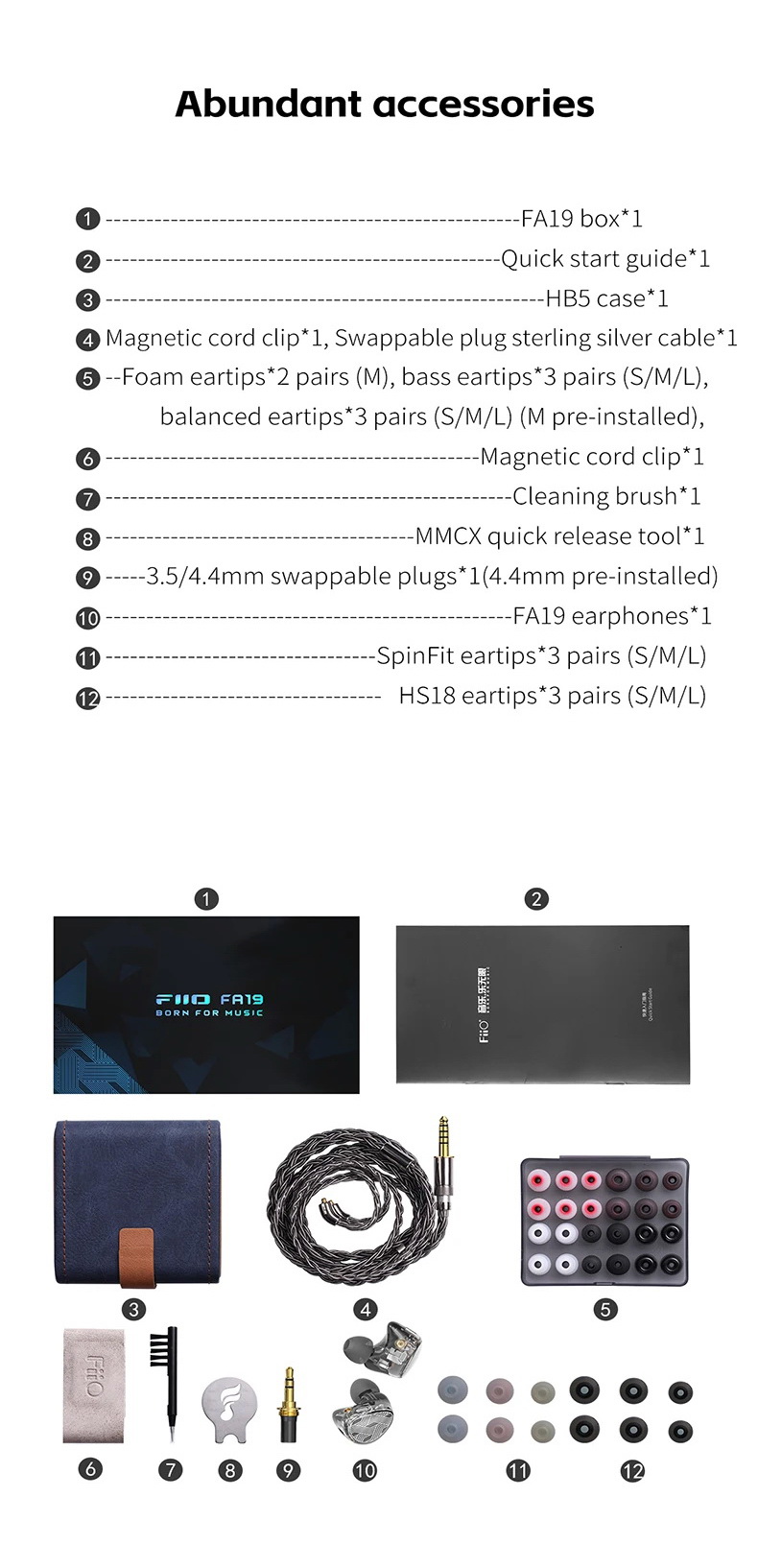 FiiO FA19 หูฟัง 10 BA Driver สำหรับ Gamer จากการจัดอันดับของช่อง Fresh Review Wallhack Tie list