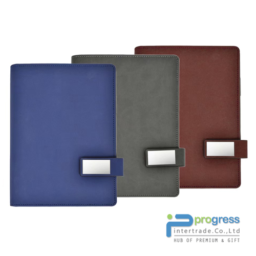 Organizer A5 ปกหนัง PU สายคาดเข็มขัดแม่เหล็ก