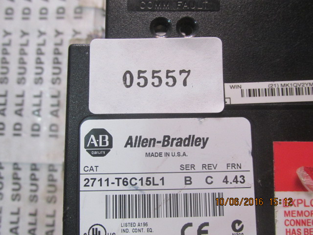 LCD TOUCH SCREEN “ ALLEN-BRADLEY ” รุ่น 2711-T6C15L1