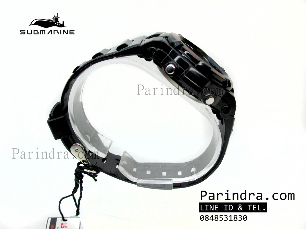 นาฬิกา US submarine รุ่น TP1322L ระบบดิจิตอล ขนาดเล็กเท่า Baby-G สีดำ-แดง