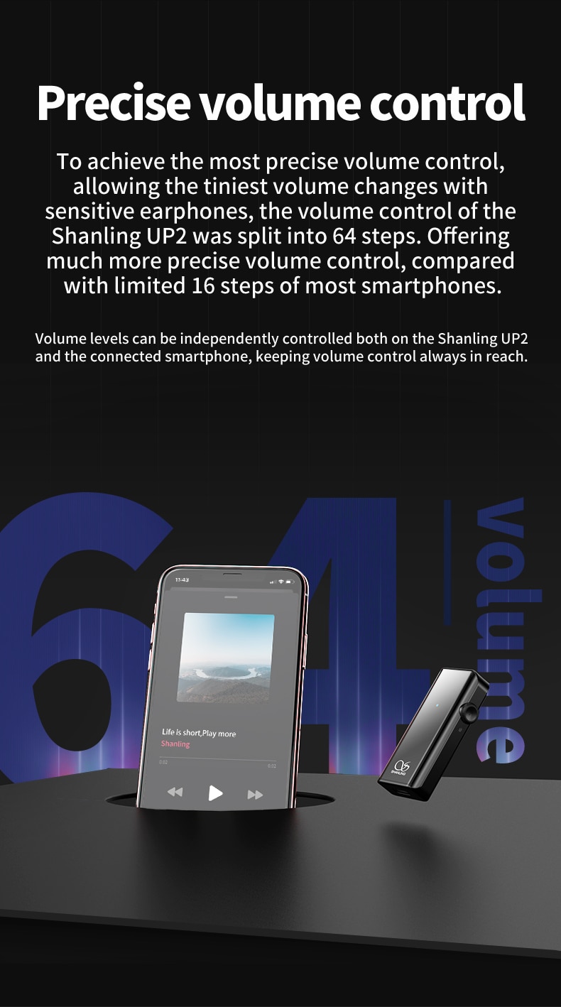 ขาย SHANLING UP2 DAC/AMP พกพา ชิป Qualcomm CSR8675 รองรับบลูทูธ 5.0 aptX HD, LDAC, HWA LHDC, AAC