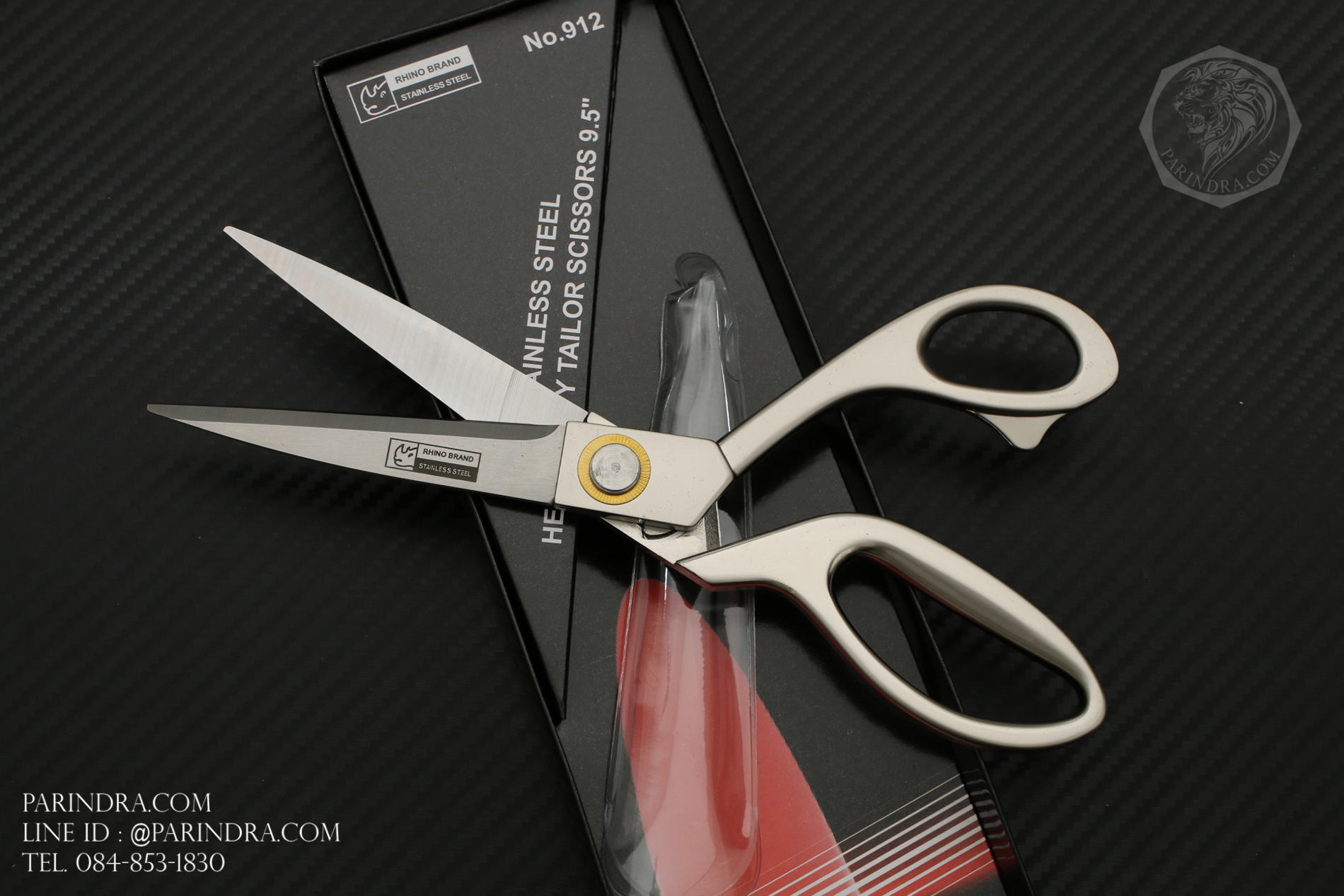 กรรไกรตัดผ้า Rhino Brand No.912 ขนาด 9 นิ้ว HEAVY DUTY TAILOR SCISSORS STAINLESS STEEL