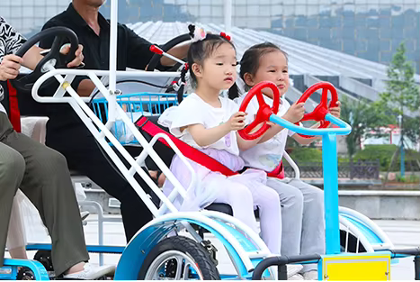 6-Seater Surrey Bike – Favorite FO-02 Tandem Family Bike | 500kg Load Capacity | Drum Brake | Resort & Park Use