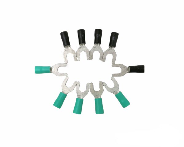 หางปลาแฉก มีปลอกหุ้ม RV 3.5-6 (ห่อ=10ตัว) คละสี