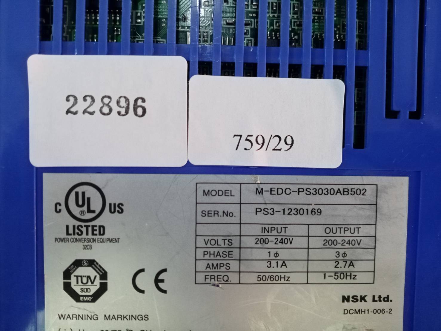 SERVO DRIVE " NSK " รุ่น M-EDC-PS3030AB502