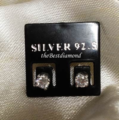 BE206SRD+++ต่างหู 2 in 1+++ต่างหูสุดเก๋ ตัวเรือนเป็นเงินแท้ ใส่ได้ 2 แบบ คุ้มสุดๆๆ เพชรสวยมากๆๆ ดีไซน์เลิศ