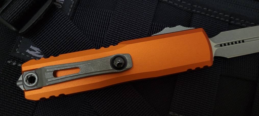 Microtech UTX-85 Gen IV w/ Orange Handle & Apocalyptic D/E M390MK