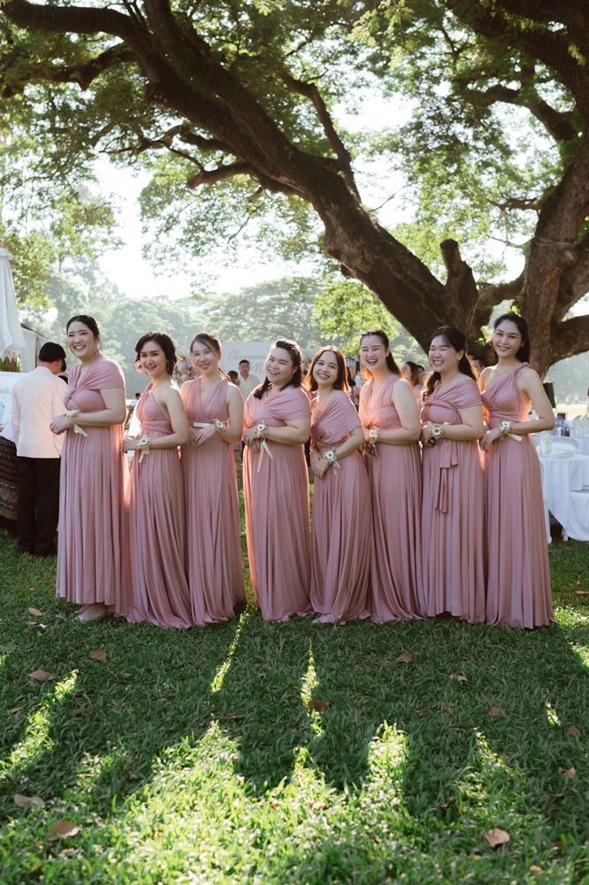 ชุดเพื่อนเจ้าสาว สีชมพู อินฟินิตี้ Pink.96#