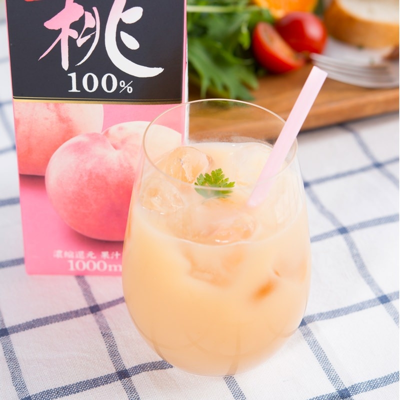 Peach Juice น้ำพีชคั้นสด จาก yamanashi ประเทศญี่ปุ่น ขนาดบรรจุ 1000ml