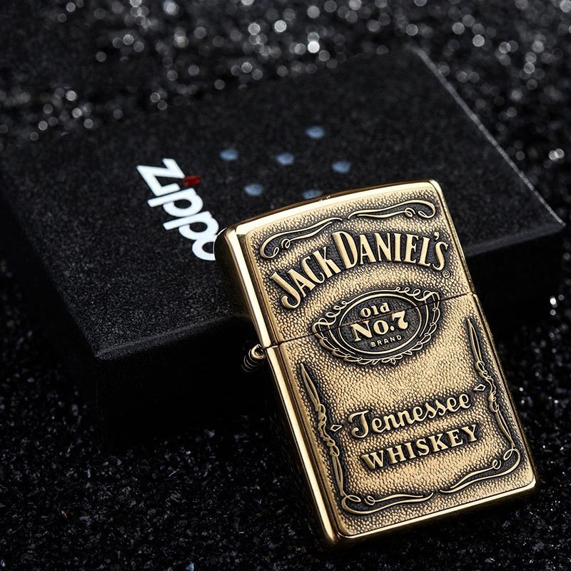 ไฟแช็ค Zippo แท้ Zippo 254BJD Jack daniel's Emblem USA Import แท้นำเข้า 100%