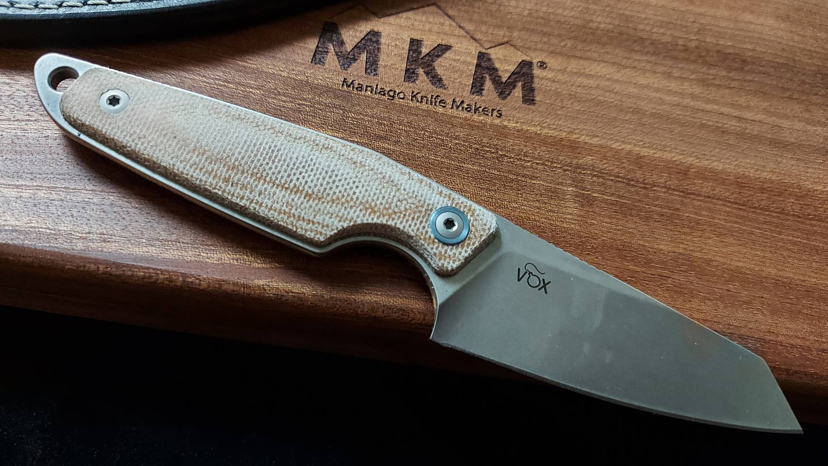 MKM MAKRO 1 M390 SW SHEEPSFOOT FIXED bld NAT CNV MICARTA hdl