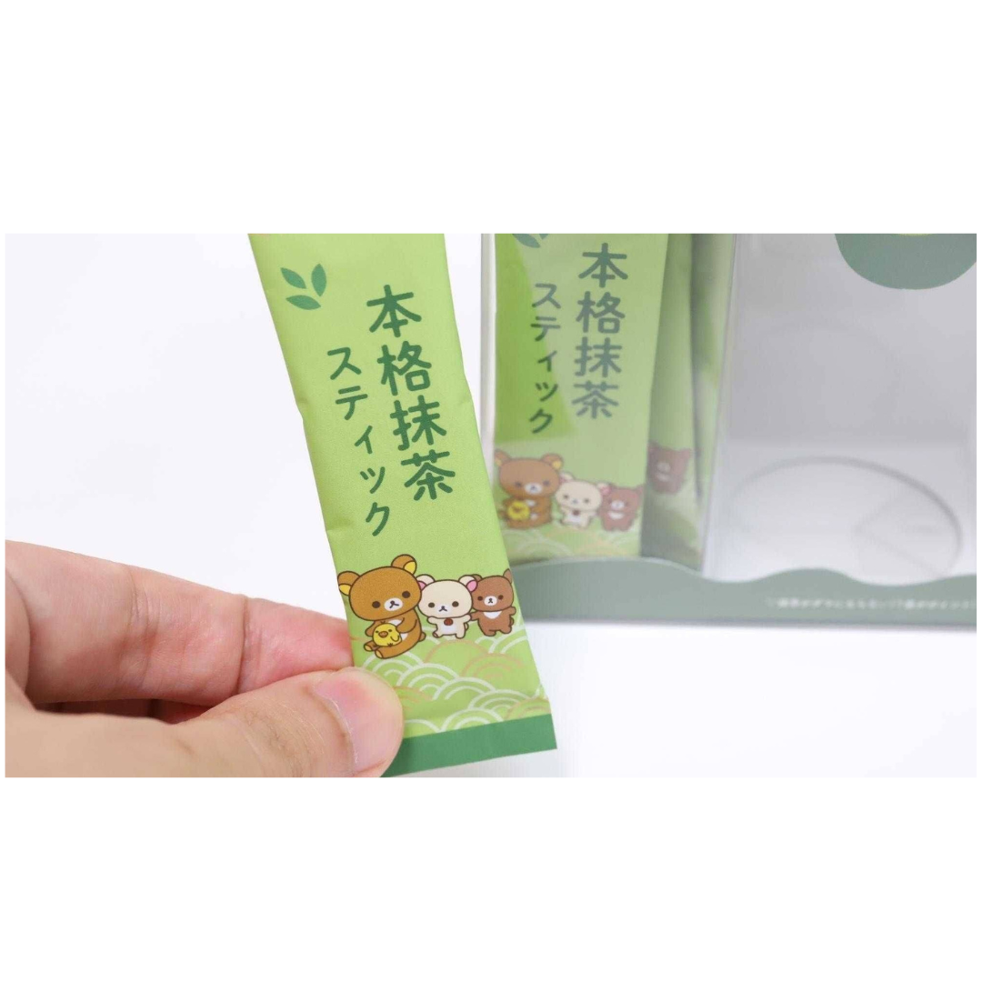 Matcha rilakkuma ชาเขียวลิลัคคุมะ 本格抹茶 เซ็ตกระป๋องและชาเขียว 8 ซอง