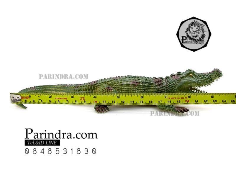 โมเดลจระเข้ สีเขียวอ่อน บีบมีเสียง ตัวใหญ่